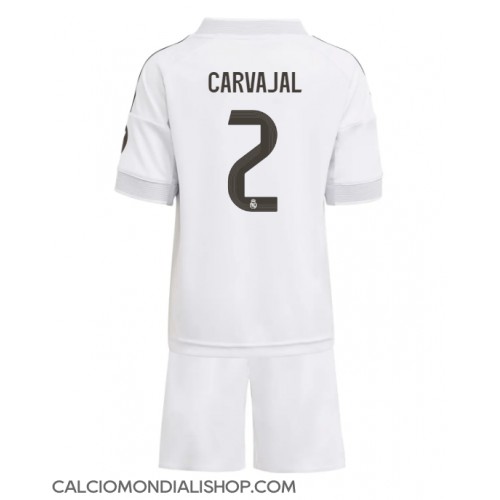 Maglie da calcio Real Madrid Daniel Carvajal #2 Prima Maglia Bambino 2025-26 Manica Corta (+ Pantaloni corti)